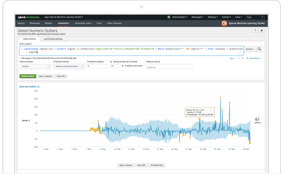 screenshot of Splunk Enterprise
